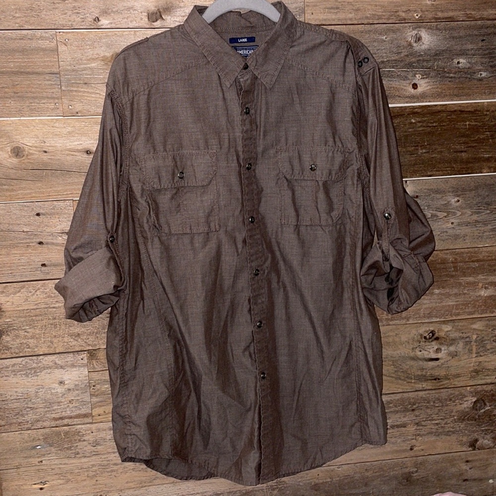 American Rag- dark steel- Button down